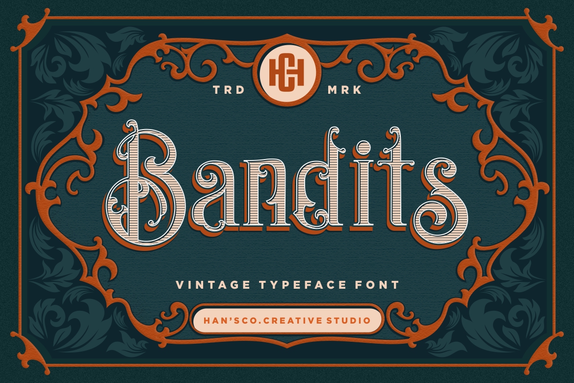 Beispiel einer Bandits Regular-Schriftart